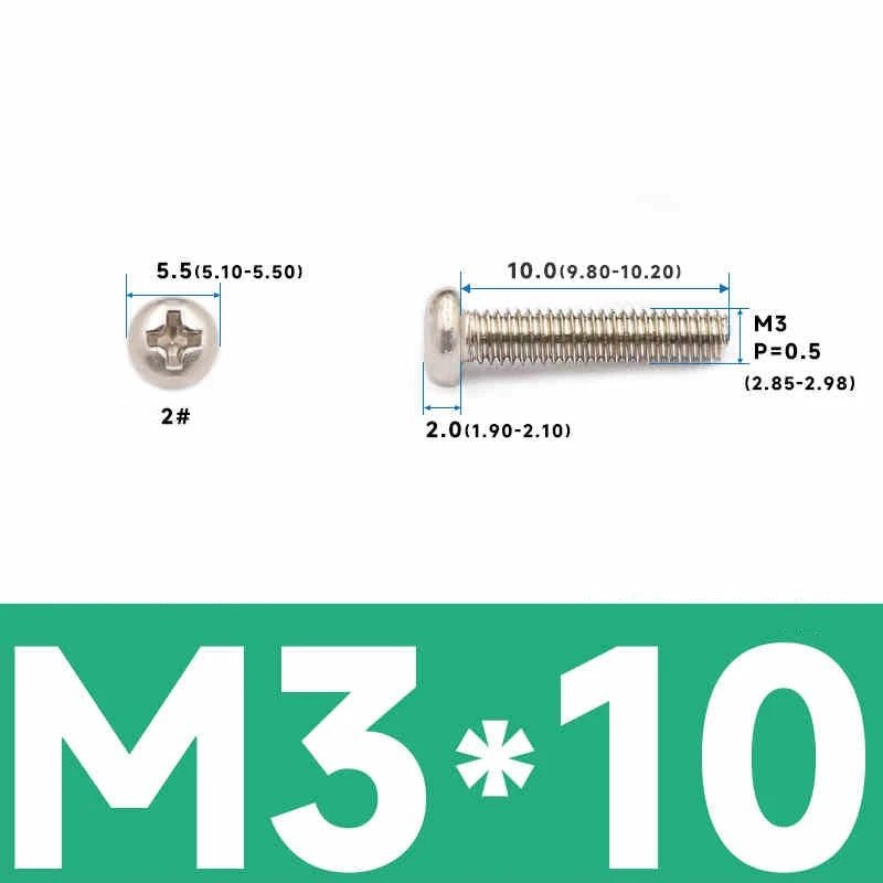 Phillips Pan Head Machine Screws – Carbon Steel M1 to M4, Multiple Lengths & Finishes - HomeDIYer