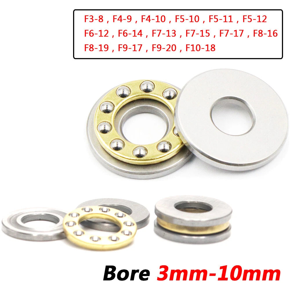 3mm - 10mm Bore Miniature Plane Thrust Ball Bearings with Grooved F3-8 to F10-18