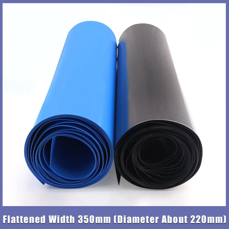 350mm Flat Width PVC Heat Shrink Tubing for Battery Pack Wrap & Insulation Sleeve