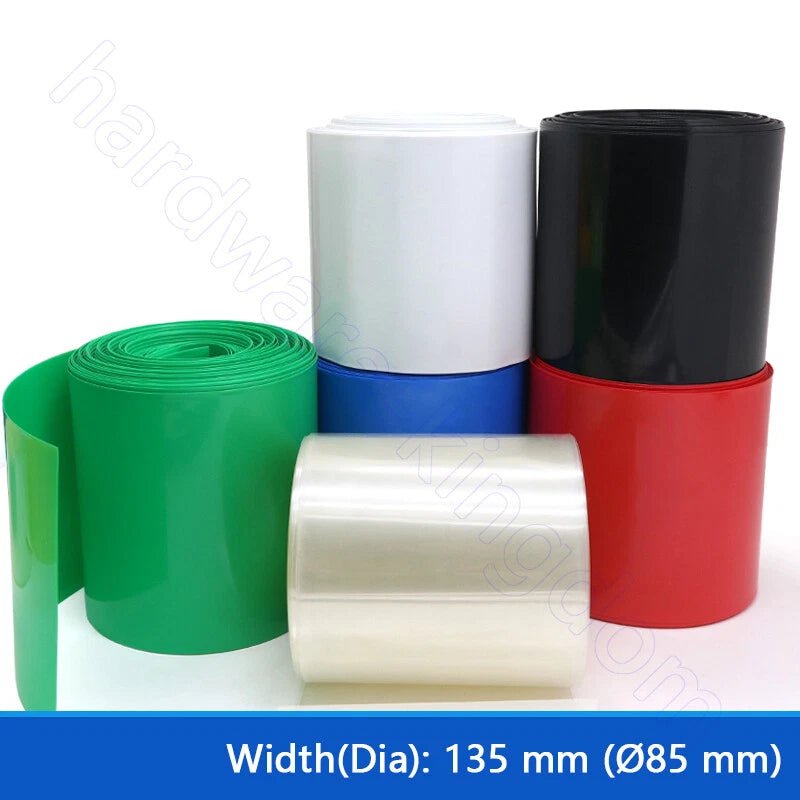 PVC Heat Shrink Tubing 135mm Flat Wrap – RC Battery Pack Sleeve, NiMH NiCd LiPo, Multi - Color - HomeDIYer