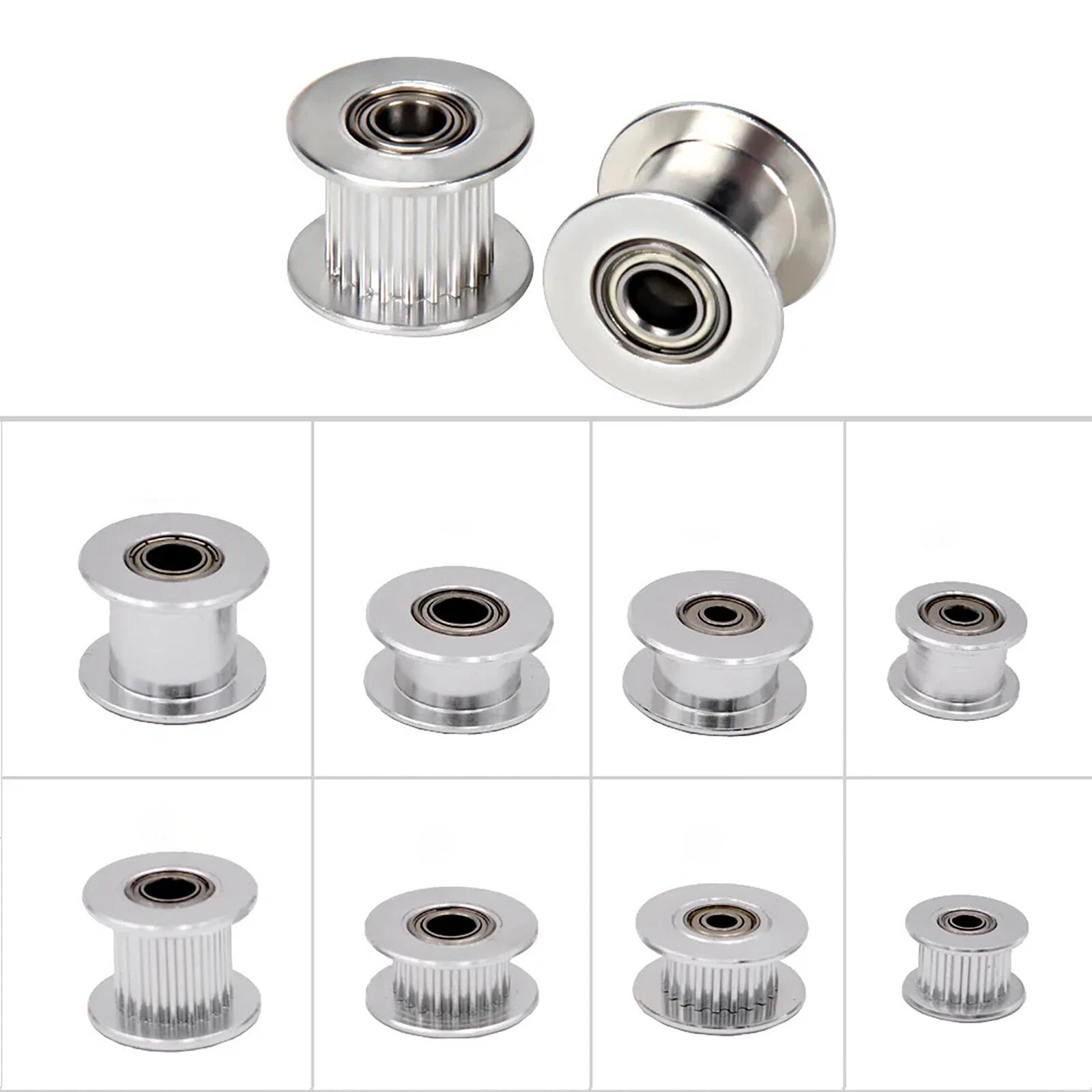 GT2 Timing Belt Pulley 16-100 Teeth 6-10mm Teeth Width Bore 3mm-25mm For 3D
