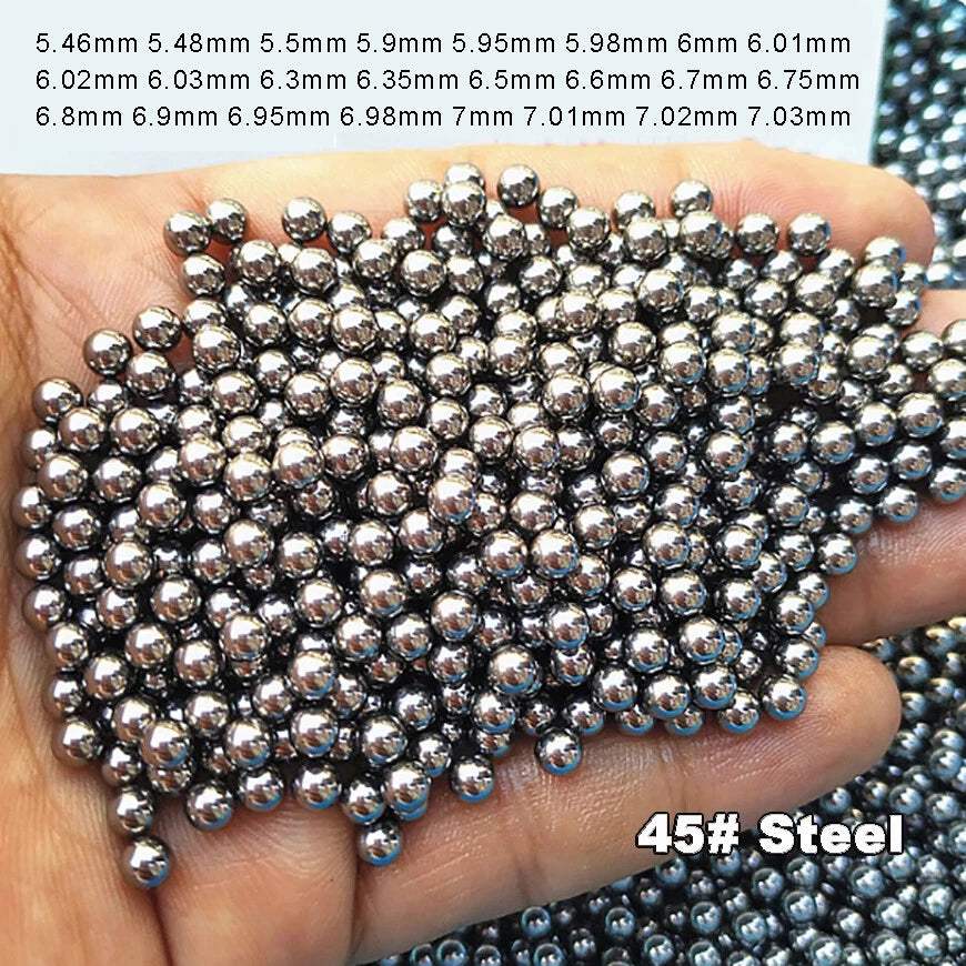 Durable Bicycle 45# Steel Ball Bearing Replacement Bearings Size: 5.46mm-7.03mm
