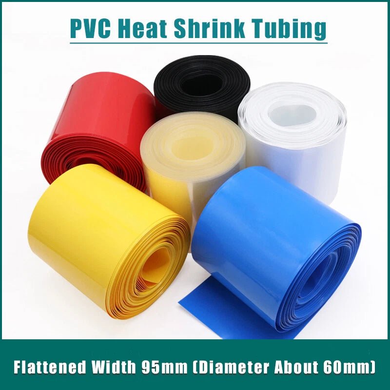 95mm PVC Heat Shrink Tubing – Battery Cable Wire Wrap Sleeve, 5 Colors - HomeDIYer