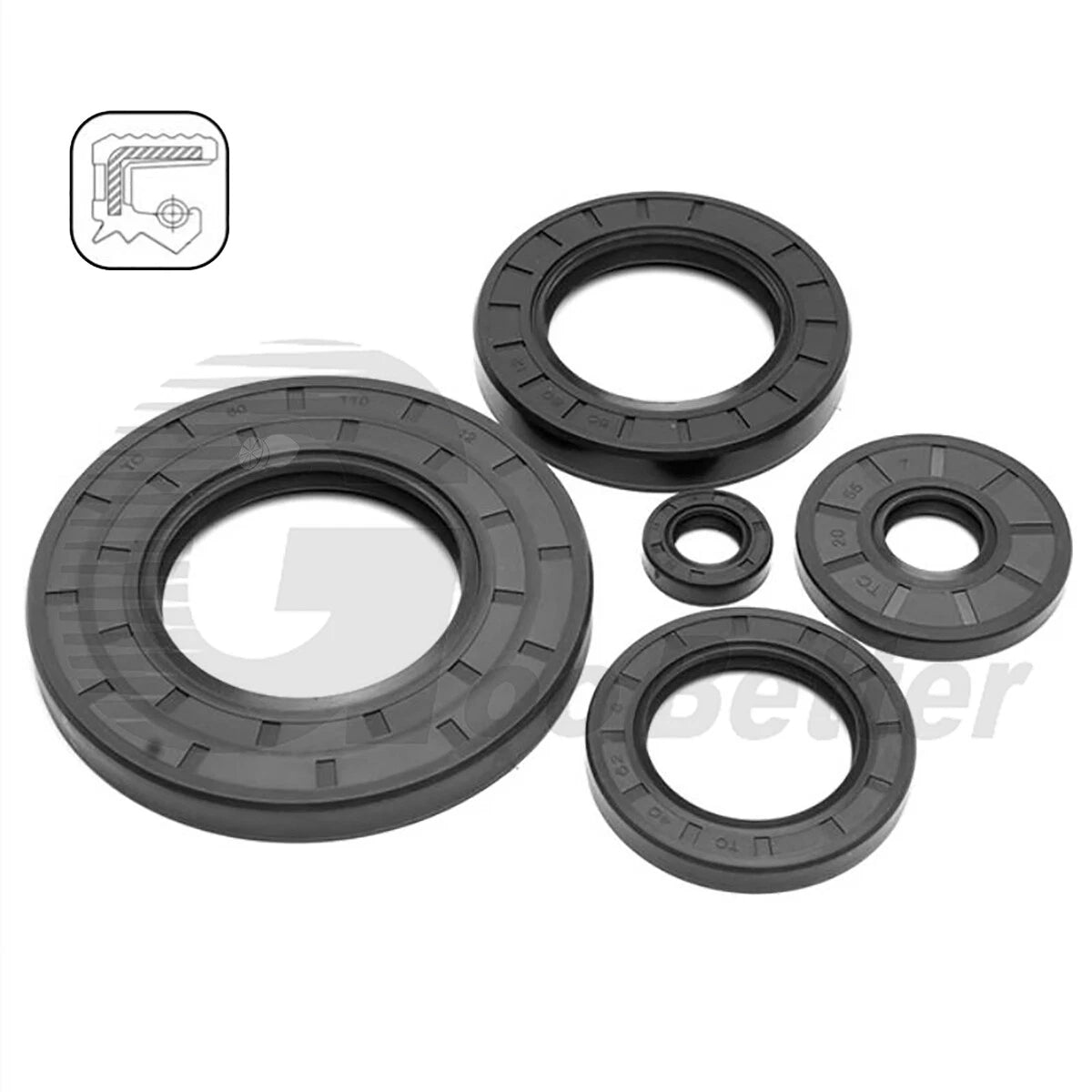 TC Skeleton Oil Seal Rings Rotary Shaft Sealing NBR Double Lip Seals ID 91-100mm