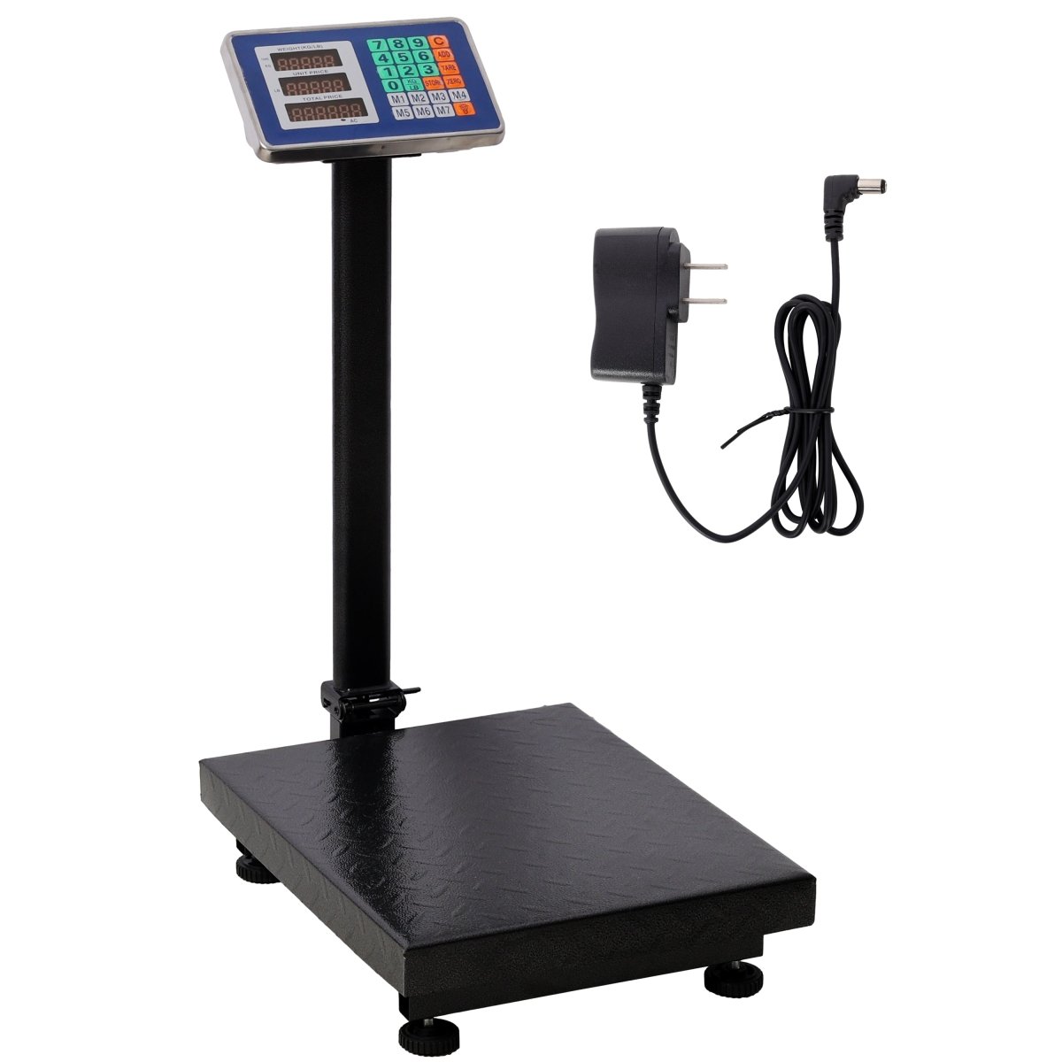 660lbs Weight Computing Digital Scale Floor Platform Scale,0.1 lbs Accuracy Computing Floor Scale with LB/KG, Tare, Price Calculator, Black color - HomeDIYer