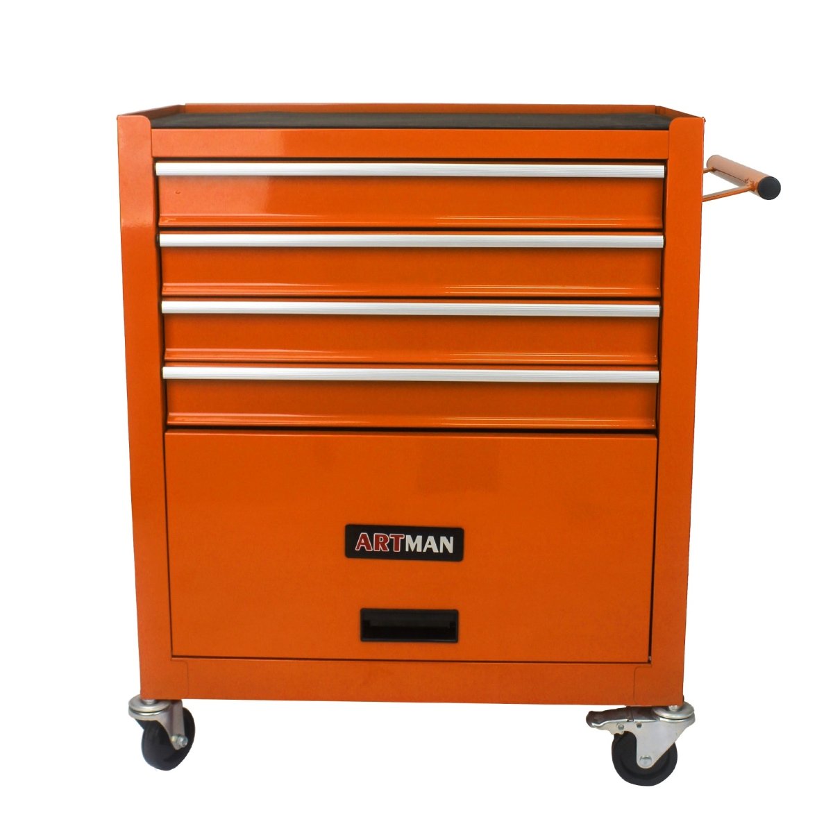 4 Drawers Multifunctional Tool Cart With Wheels - Orange - HomeDIYer