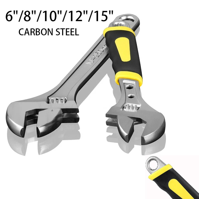 Heavy Duty Adjustable Spanner Wrench Hand Tools 6"/8"/10"/12"/15" Carbon Steel