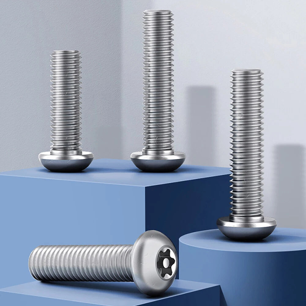 M10 Button Head Torx Security Screws | A2 Stainless Steel | Tamper-Resistant | 20–60mm