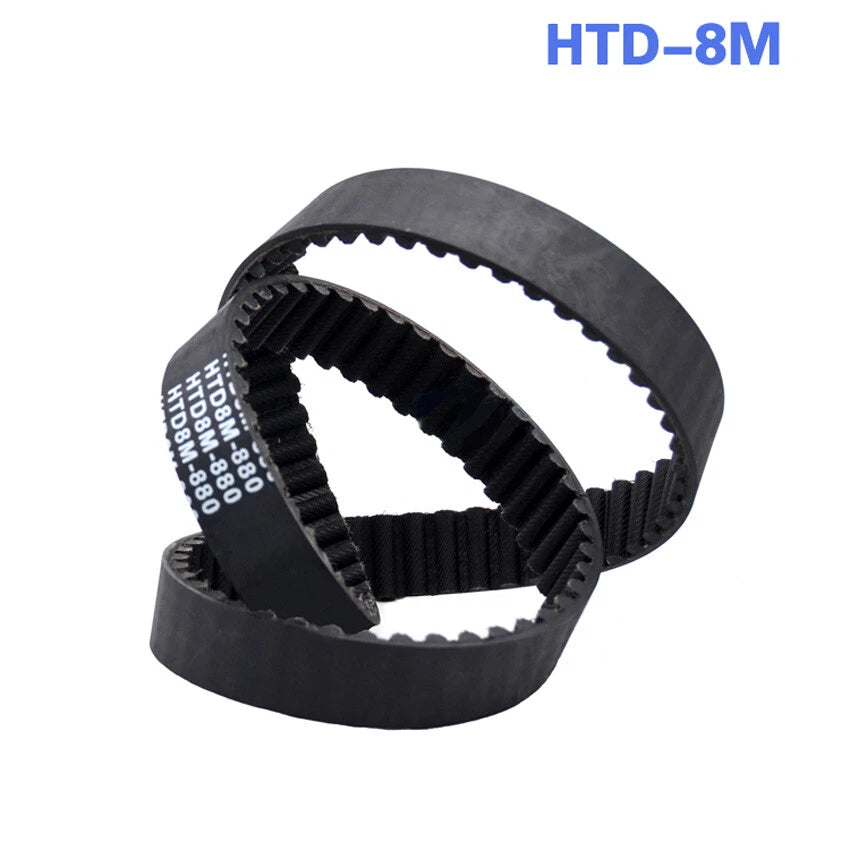 HTD 8M Timing Belt – Closed Loop Rubber Drive Belt, 8mm Pitch, Width 20/25/30/40mm, 824–1464mm