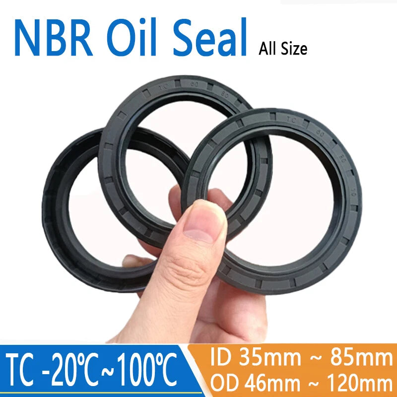 TC Oil Seal Metric — Rotary Shaft Seal ID 35–85mm NBR Double Lip