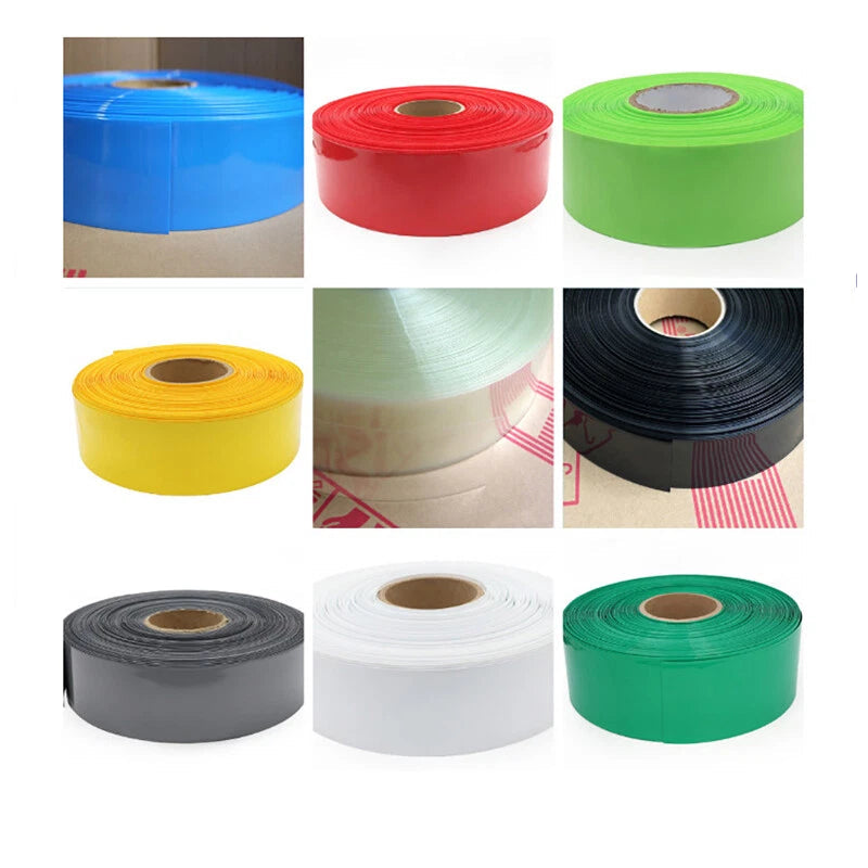 258mm Flat Width PVC Heat Shrink Tubing for Battery Pack Wrap & Sleeve Insulation