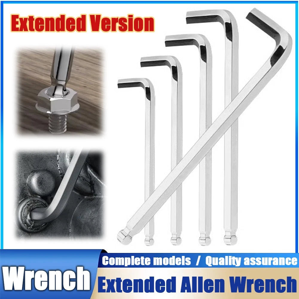 Hexagon Key Hex Long Arm Ball End Wrench 1.5-19mm Allen Wrench L Shape Allen Key