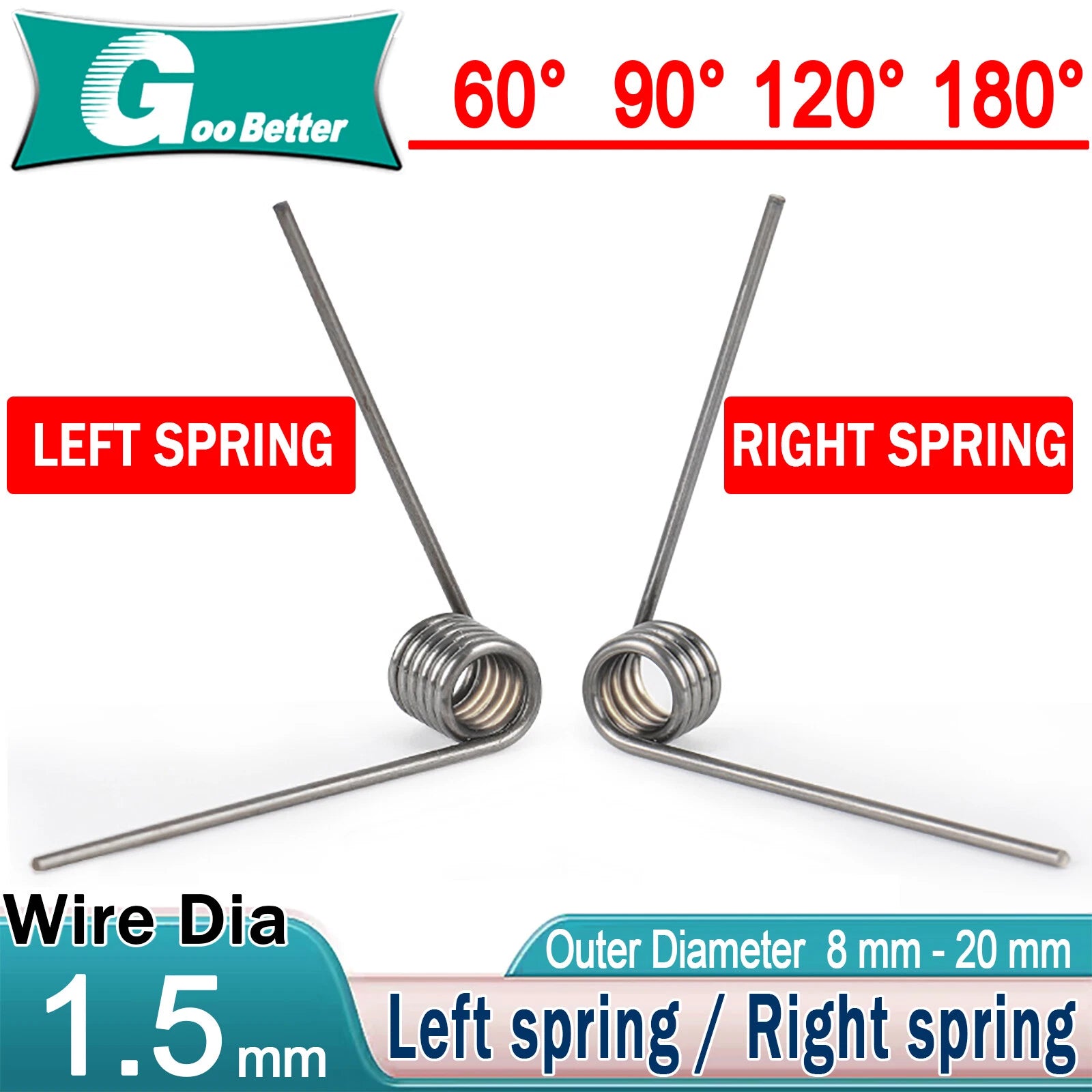 V-type Springs Rotating Torsion Spring Steel 90° - 180° Trash Can Cover Hairpin