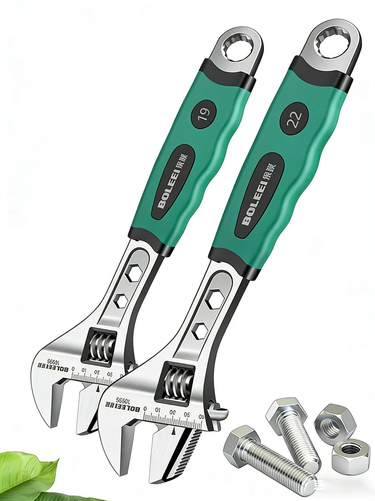 Multi-function Adjustable Spanner Wrench 8" 10" 12" Metric Scale Non-slip Handle
