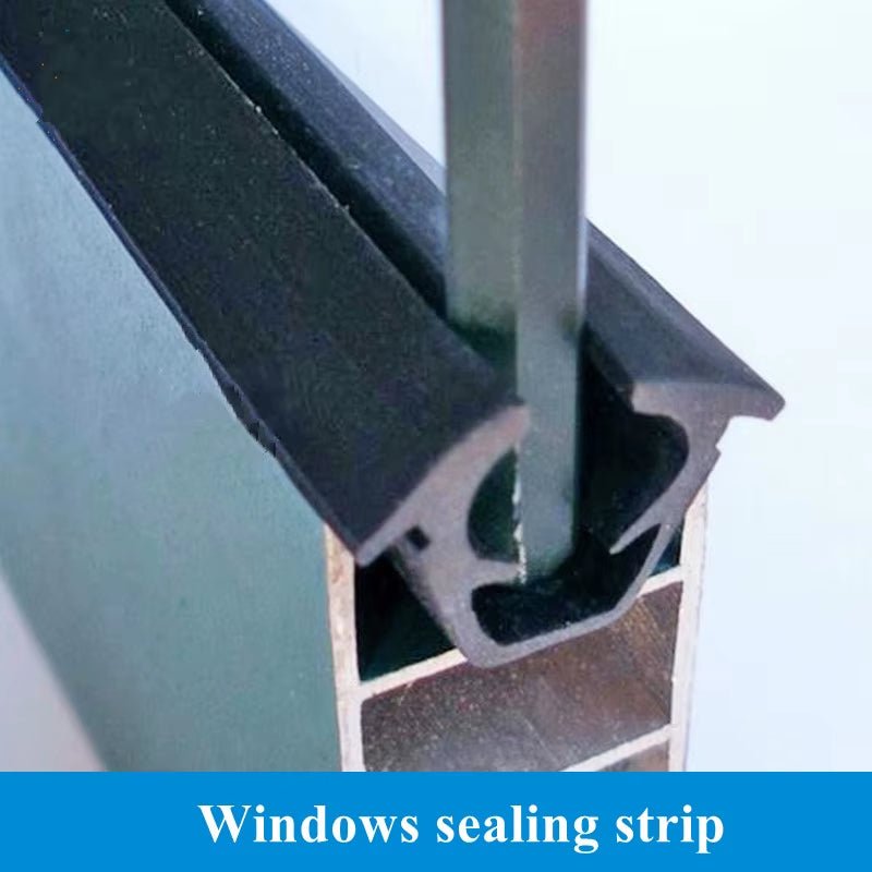 1m Rubber Door Window Sealing Strip Weather Stripping Soundproof Waterproof Tape For 5mm Sliding Window Slot Glass Fixing Clamp - HomeDIYer