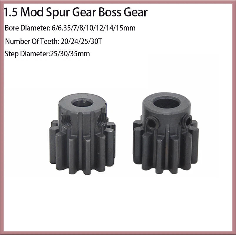 Spur Gears Pinion Gear 1.5 Mod 45# Steel Teeth 20~30 Flat Gear Transmission Gear