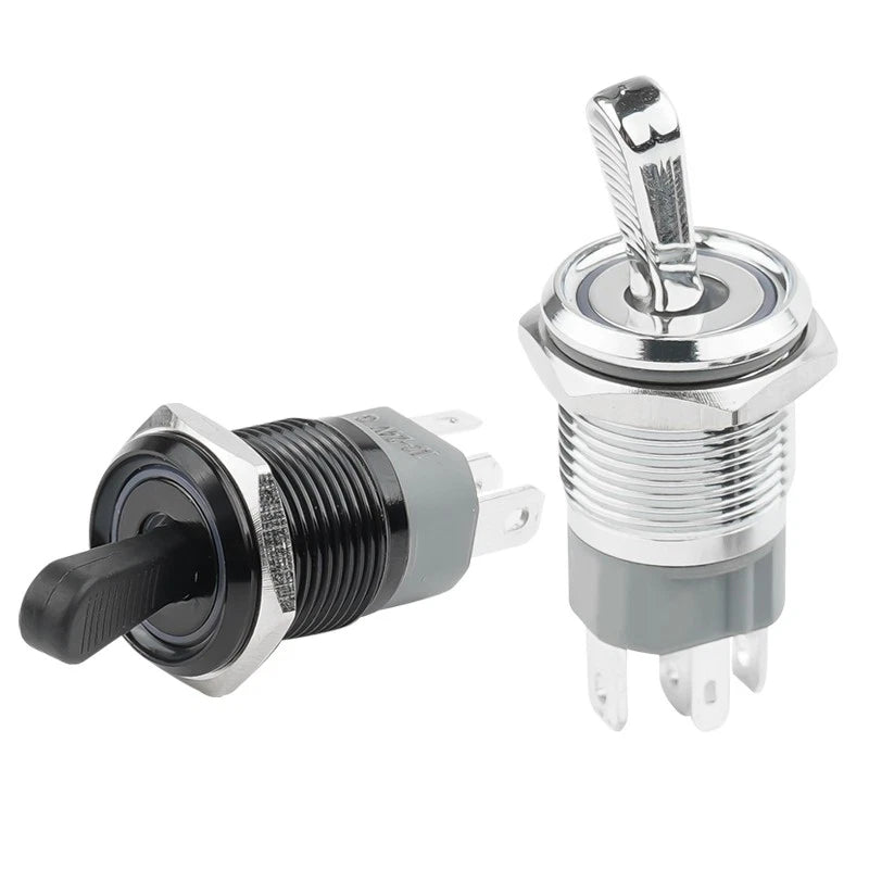 Waterproof Metal Push Button Switch – 3-6V & 12-24V, LED Indicator, Metal & Stainless Steel