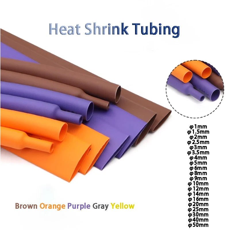 Heat Shrink Tubing φ1mm–50mm | Electrical Wire Sleeving | Multiple Colors - HomeDIYer