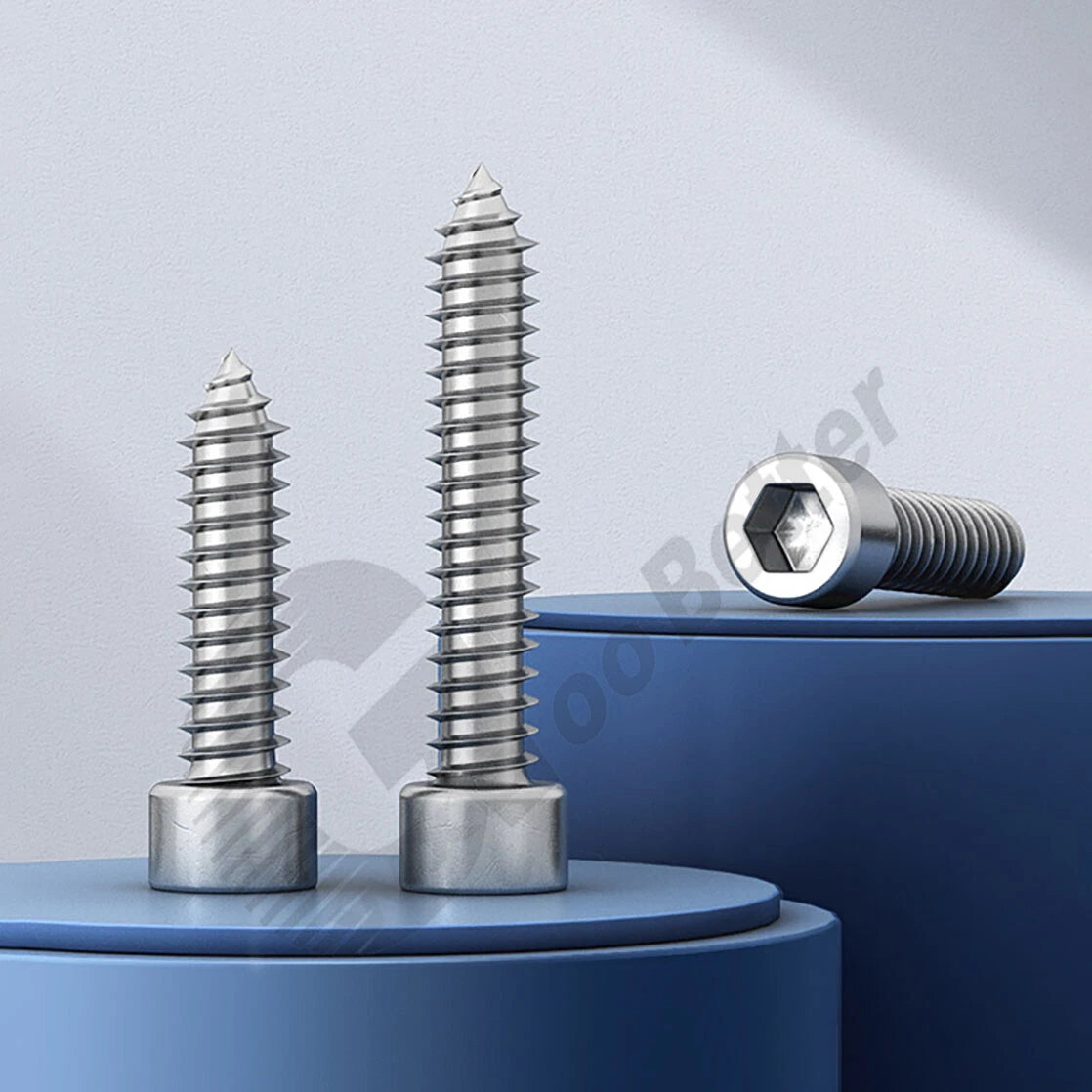 M2 M2.5 M3 M3.5 M4 M5 M6 Socket Cap Head Self‑Tapping Screws – A2 304 Stainless Steel