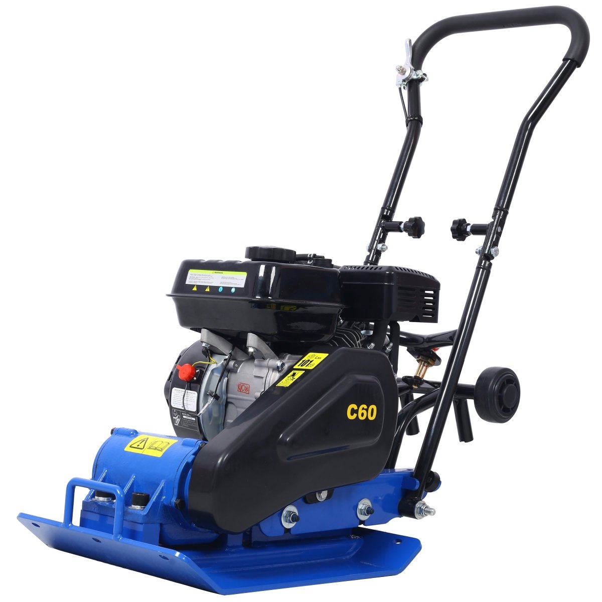 212cc 6.5HP 5600VPM Gas Vibration Compaction Force 20 x 14 inch Plate Compactor w/Built - in Wheel,EPA compliant - HomeDIYer