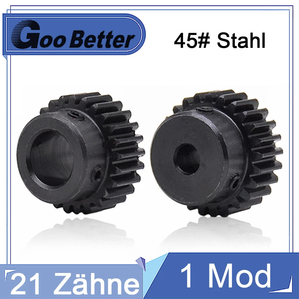 1 Mod 21 Teeth Spur Gears (45# Steel) Transmission Motor Gear Bore 6/6.35/8mm