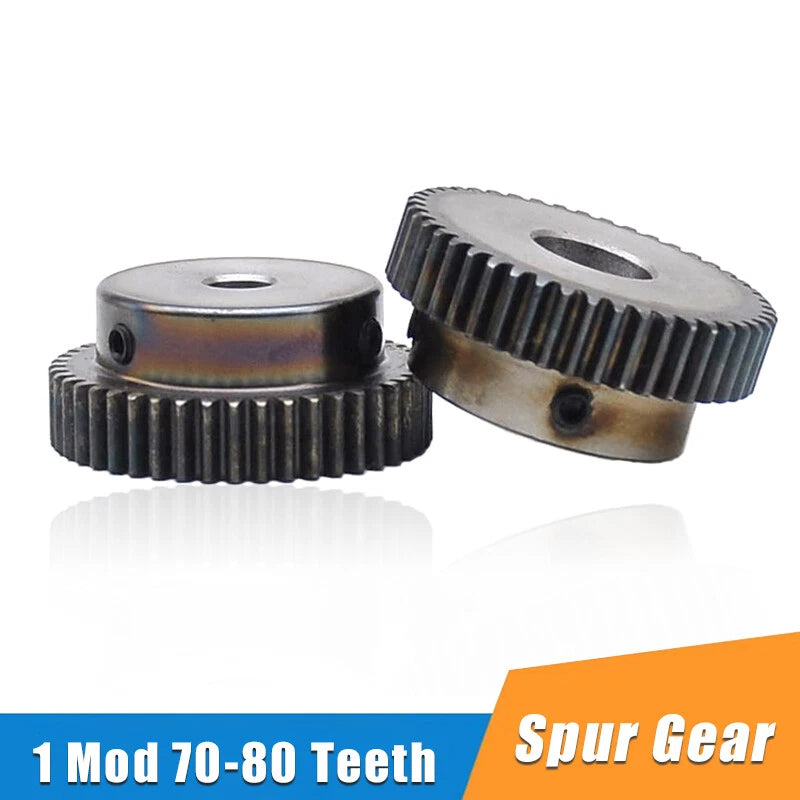 1 Mod 70-80 Teeth Spur Gear Transmission Gear With Step 45# Steel Motor Gears