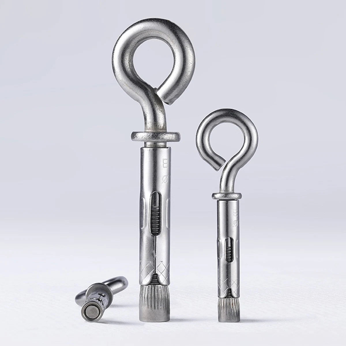 Expansion Anchor Eye Bolts Hook — Grade 8.8 Galvanized Steel for Concrete & Brick | M6.5 M8 M10 M12