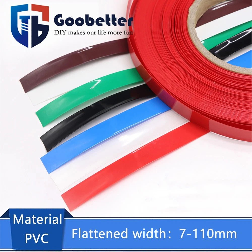 PVC Heat Shrink Tubing 7–110mm | Wire Insulation Wrap | 24 Colors - HomeDIYer