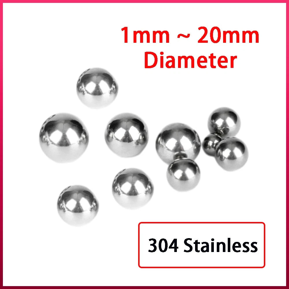 304 Stainless Steel Ball Bearings Balls Industrial Metal Beads 1mm-20mm Diameter