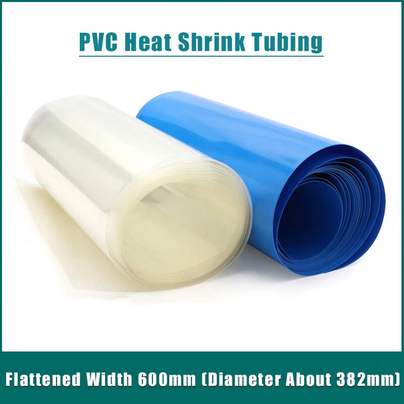 PVC Heat Shrink Tubing – 600mm Flat Width Battery Wrap Sleeve