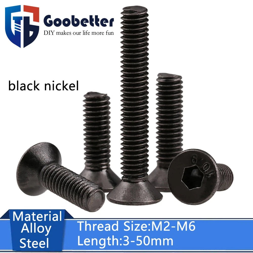 M2-M6 Countersunk Socket Head Cap Screws – Grade 10.9 Alloy Steel
