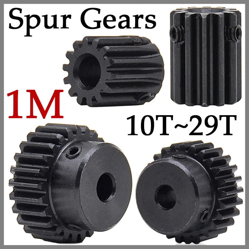 Spur Gears 1 Mod Transmission Gear With Step 45# Steel Pinion Motor Gear 10T~29T