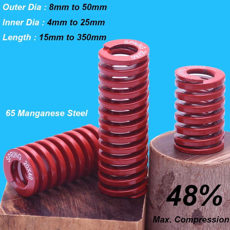 Die Springs Compression Spring Medium Load Duty Manganese Steel Outer Dia 8-50mm