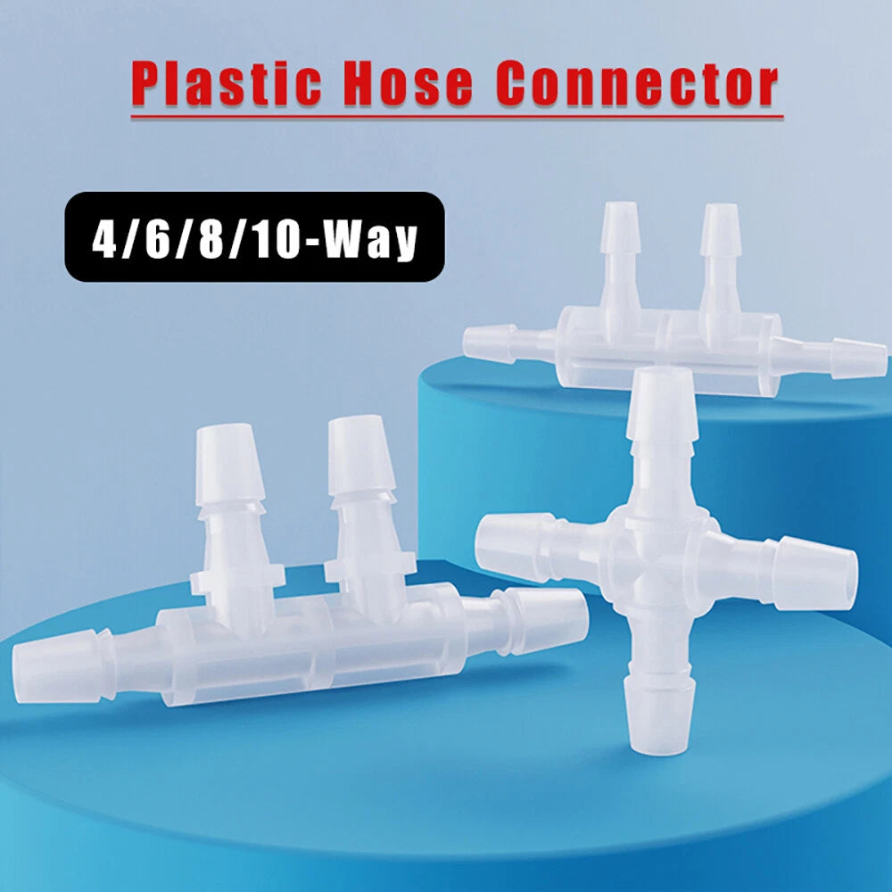 Plastic Hose Connector 4 6 8 10-Way Barbed Joiner Tube Pipe Fitting Splitter