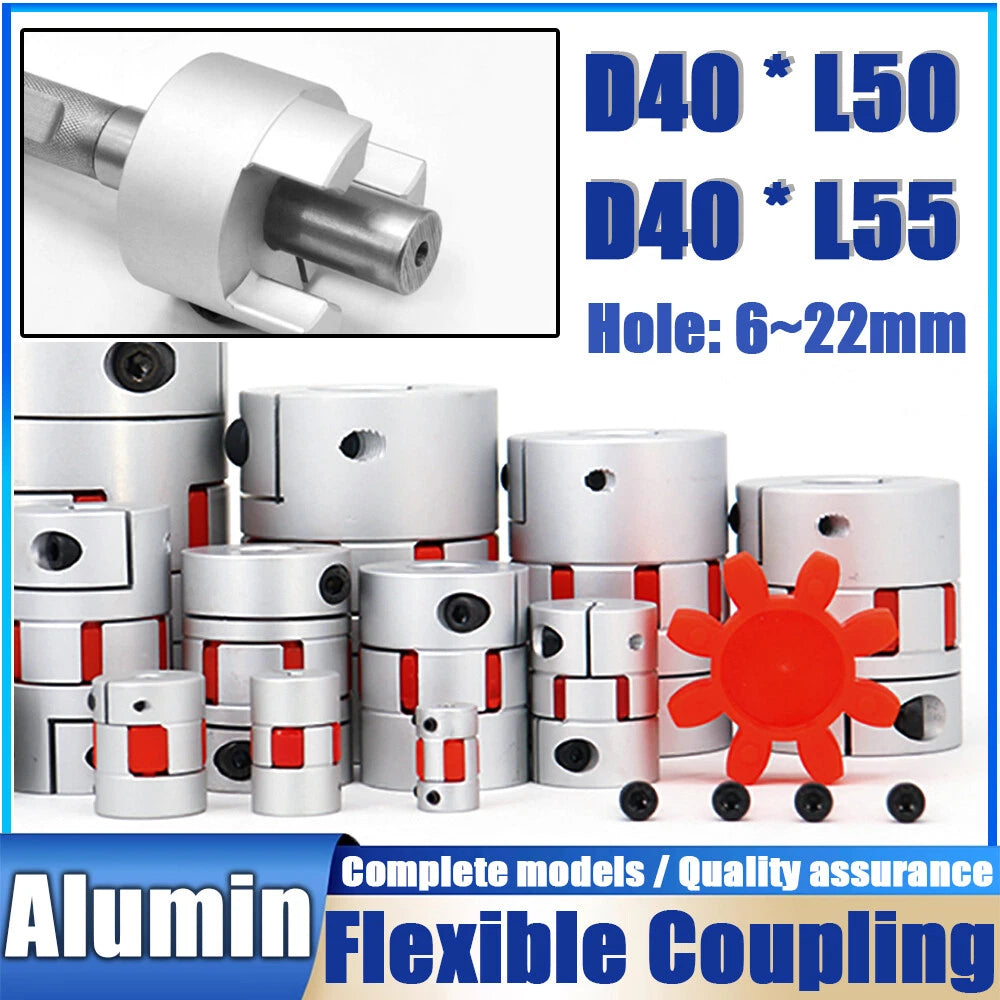 D40 * L50/L55 Flexible Plum Coupling Shaft Coupler CNC Stepper Motor 3D Printer