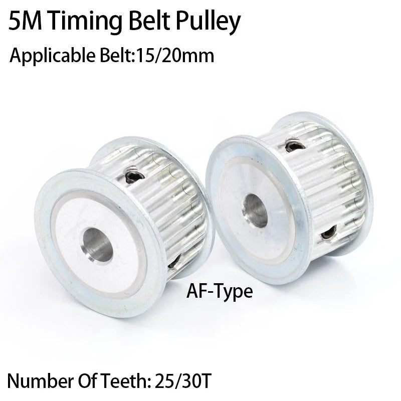 5M AF-Type Timing Belt Pulley 25/30T Synchronous Wheel For 15mm/20mm Width Belt