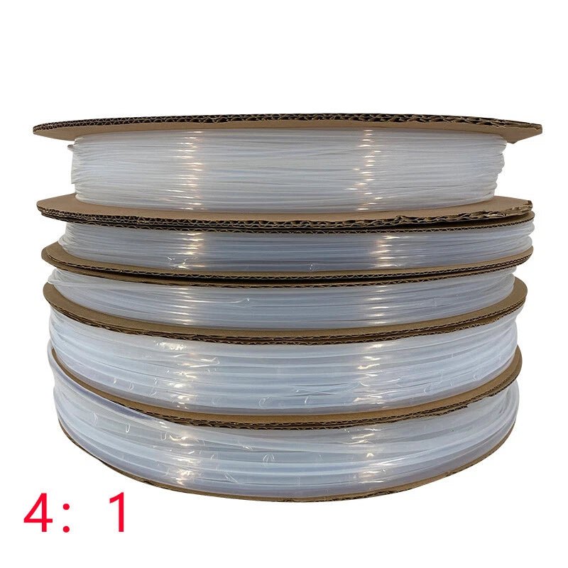4:1 Transparent Heat Shrink Tubing — 1 Meter, 2mm to 10mm - HomeDIYer