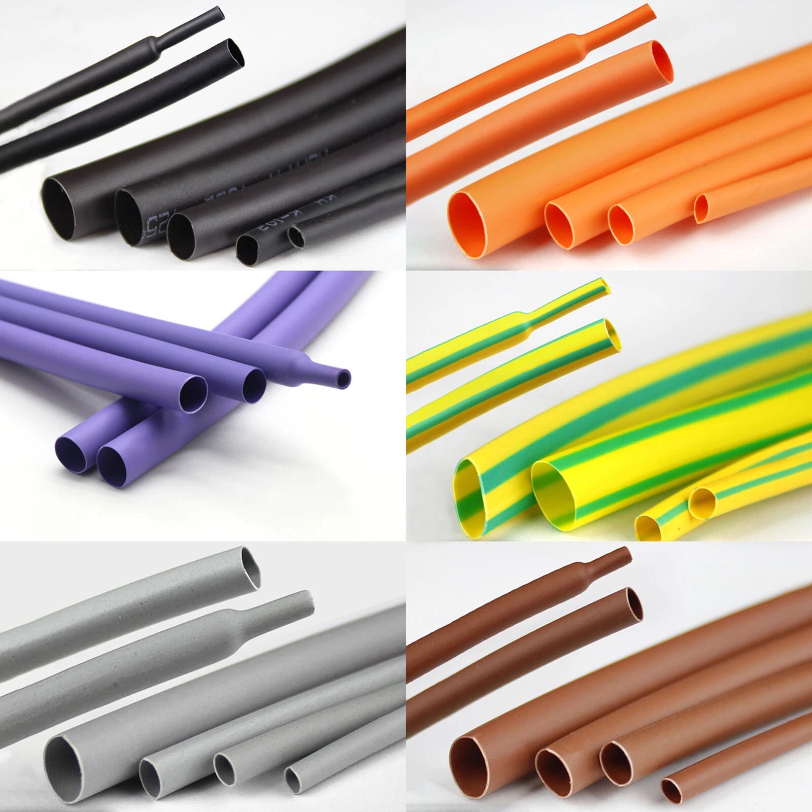 2:1 Heat Shrink Tubing – Electrical Wire Insulation Sleeve, 5 Colors