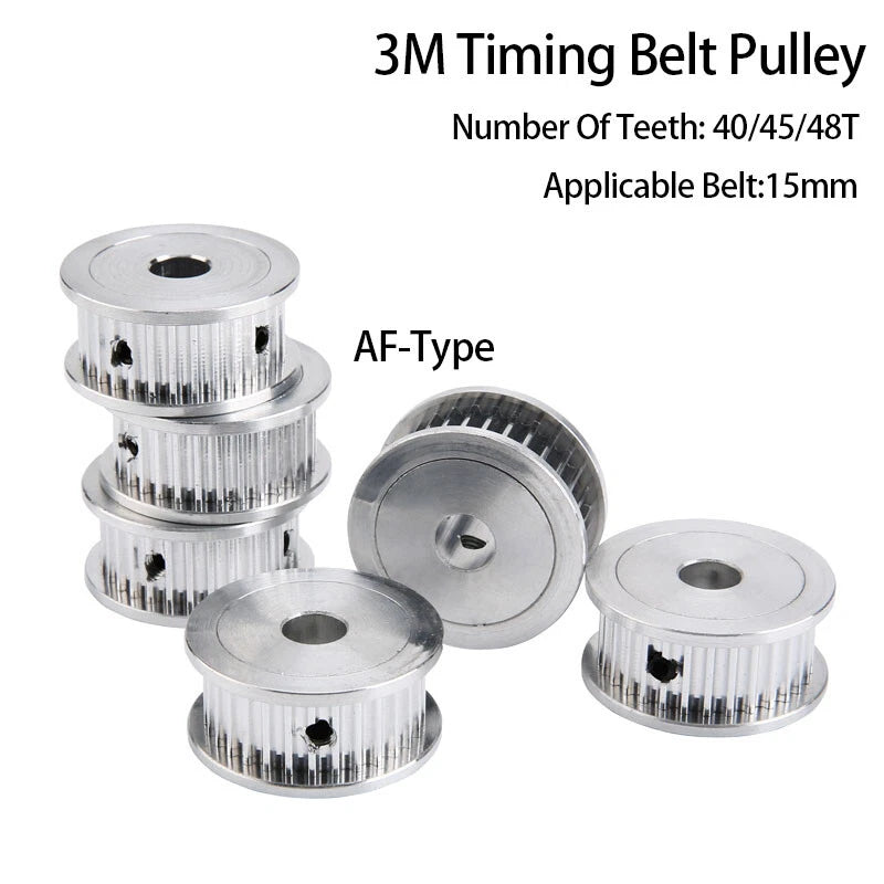 3M Timing Belt Pulley AF-Type 40/45/48T Bore:5mm-25mm Applicable Belt Width:15mm
