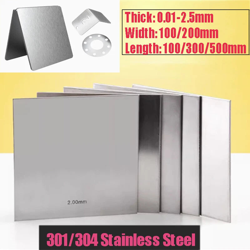 Stainless Steel Sheet 301/304 — Precision Thin Foil Plate 0.01–2.5mm Thick