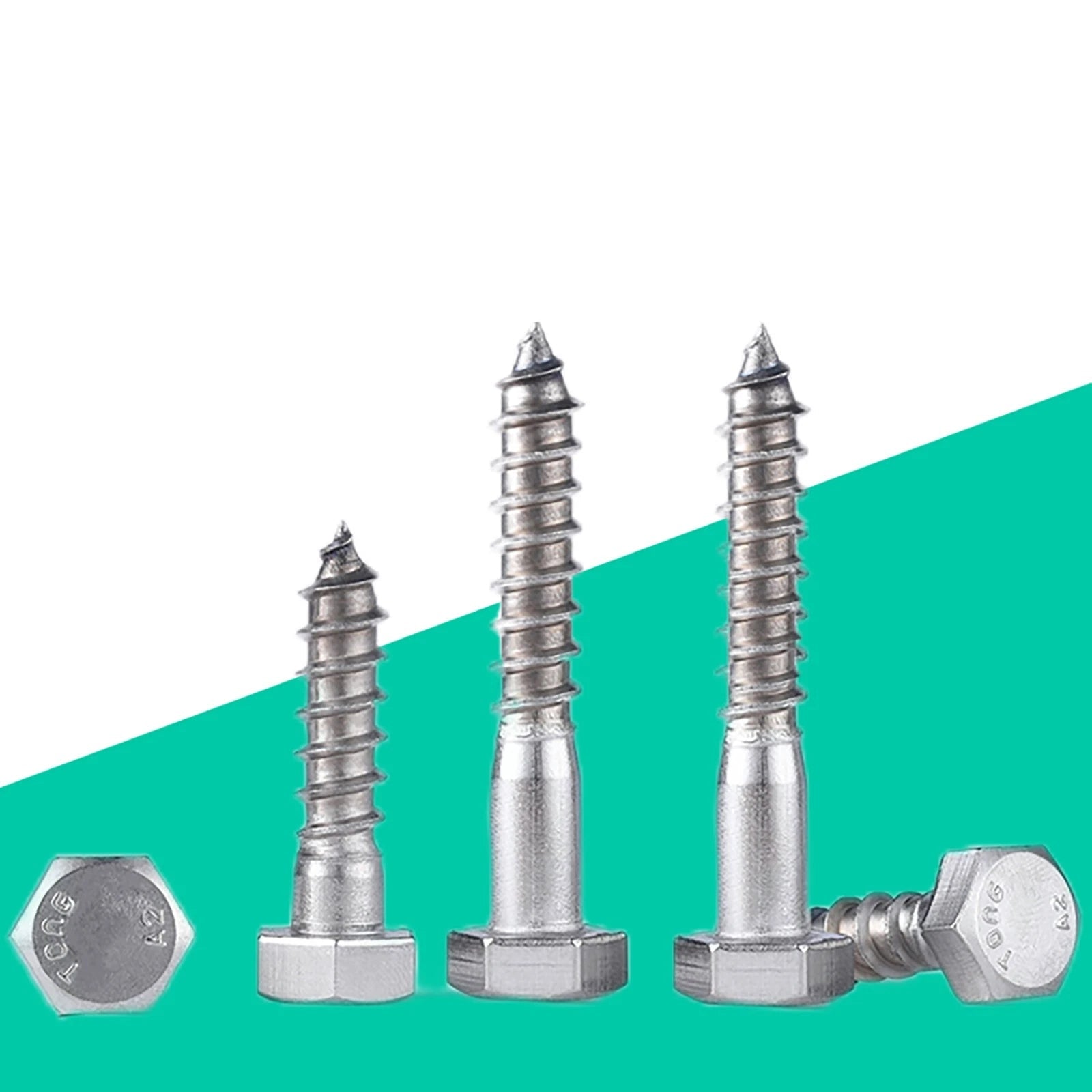 M10 A2 Stainless Steel Hex Head Lag Bolts – DIN571 Wood Screws