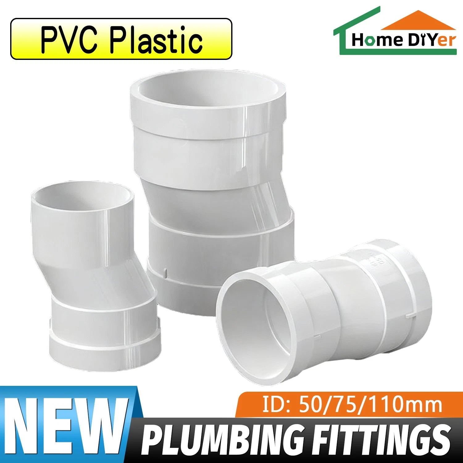 PVC Equal Offset Connectors Adapter Metric Plumbing Fittings For Water Pipe