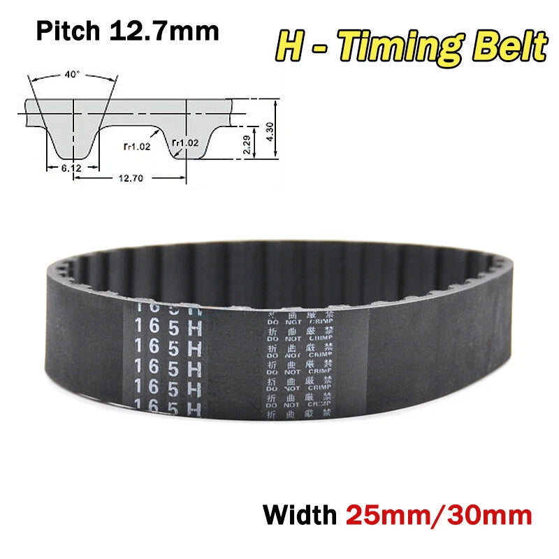 H-Type Rubber Timing Belt 12.7mm Pitch – Closed Loop Synchronous Belt, 25mm & 30mm Wide