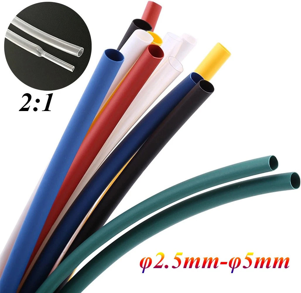 Heat Shrink Tubing 2:1 — Wire Insulation Sleeving, All Sizes & Colors