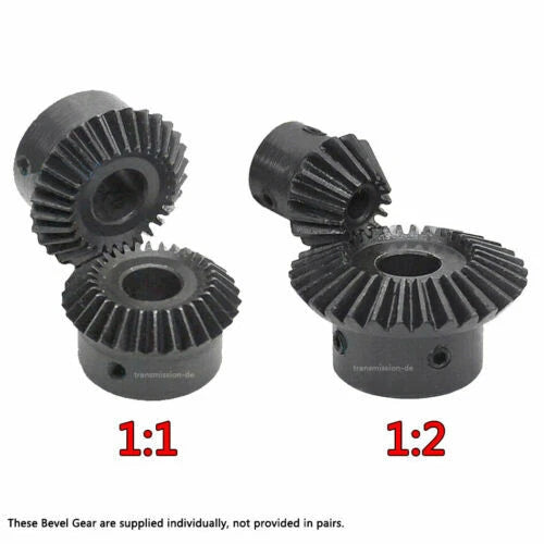 Mod 1/1.5/2 Bevel Gear 15T-30T Bore 5 6 6.35 8 10 12 - 16 mm 90° 1:1 1:2 Using