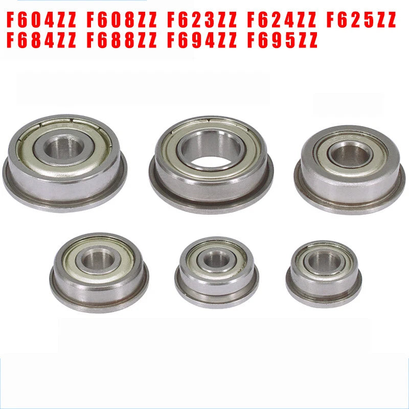 Flanged Miniature Bearings F604 - F695 ZZ Flange Deep Groove Ball Bearing