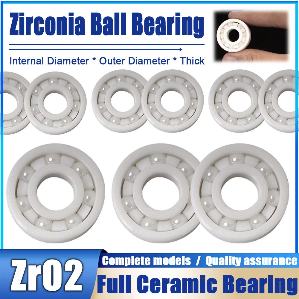 Full Ceramic Ball Bearings ZrO2 Zirconia White Premium - 16000 16001 16002 16013