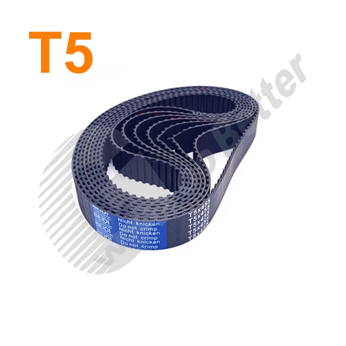 T5 Timing Belt 10mm Wide Closed Loop Synchronous Belt — 190mm to 3820mm