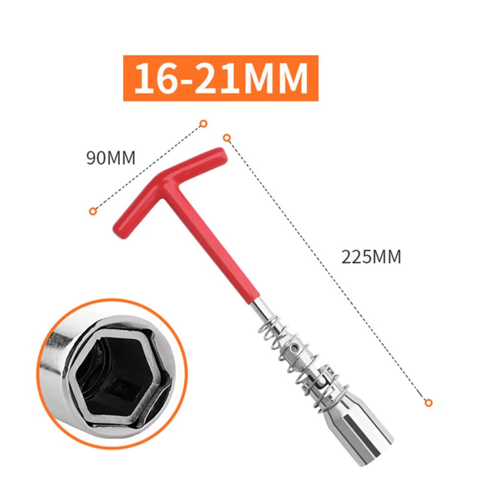 Spark Plug T - Wrench Spanners 16mm 21mm Sockets Removal Tool 5/8" 13/16" Dual - Use - HomeDIYer