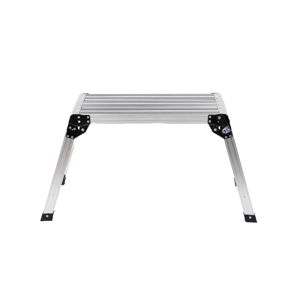Folding Aluminum Work Platform — 330 lb Capacity, Anti‑Slip Surface, Silver, No Assembly Required